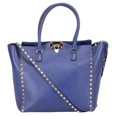 Valentino Women's Blue Leather Rockstud Tote