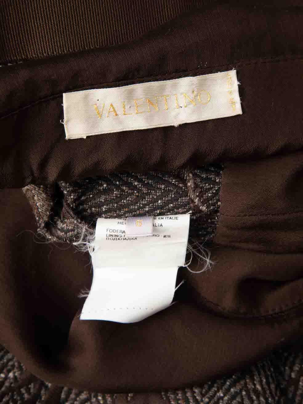 Valentino - Robe à manches courtes ornée d'un nœud - Brown en vente 1