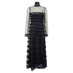 Valentino Donna RED Valentino - Vestito trasparente con sottoveste in Marina