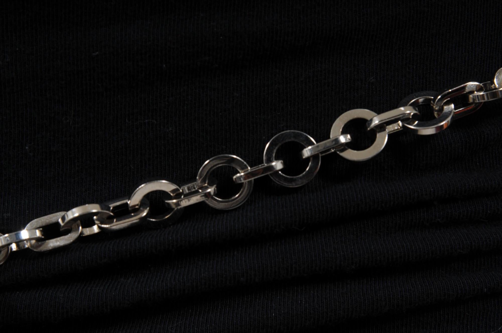 Valentino Donna Argento Cristallo A Link Cintura Vita Regolabile A. Silver in vendita 1