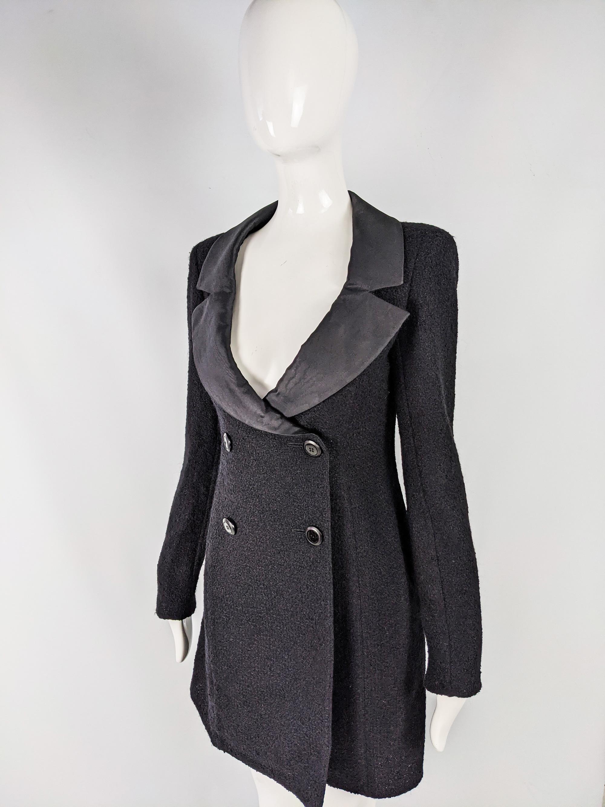 Women's Valentino Womens Vintage Black Bouclé Tweed Blazer