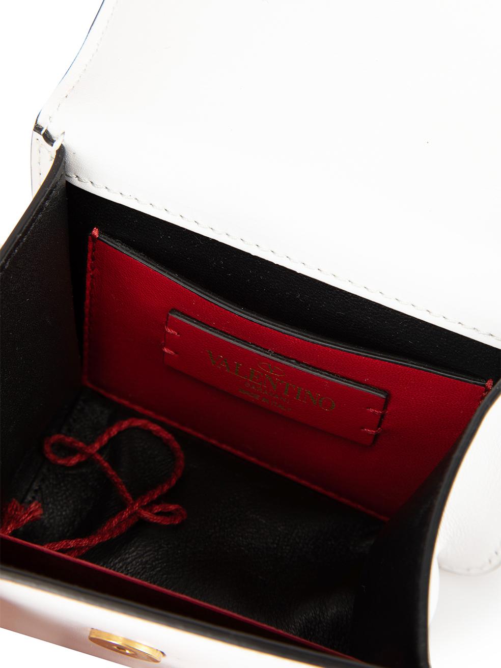 Valentino Women's White Leather VSling Micro Crossbody Bag 4