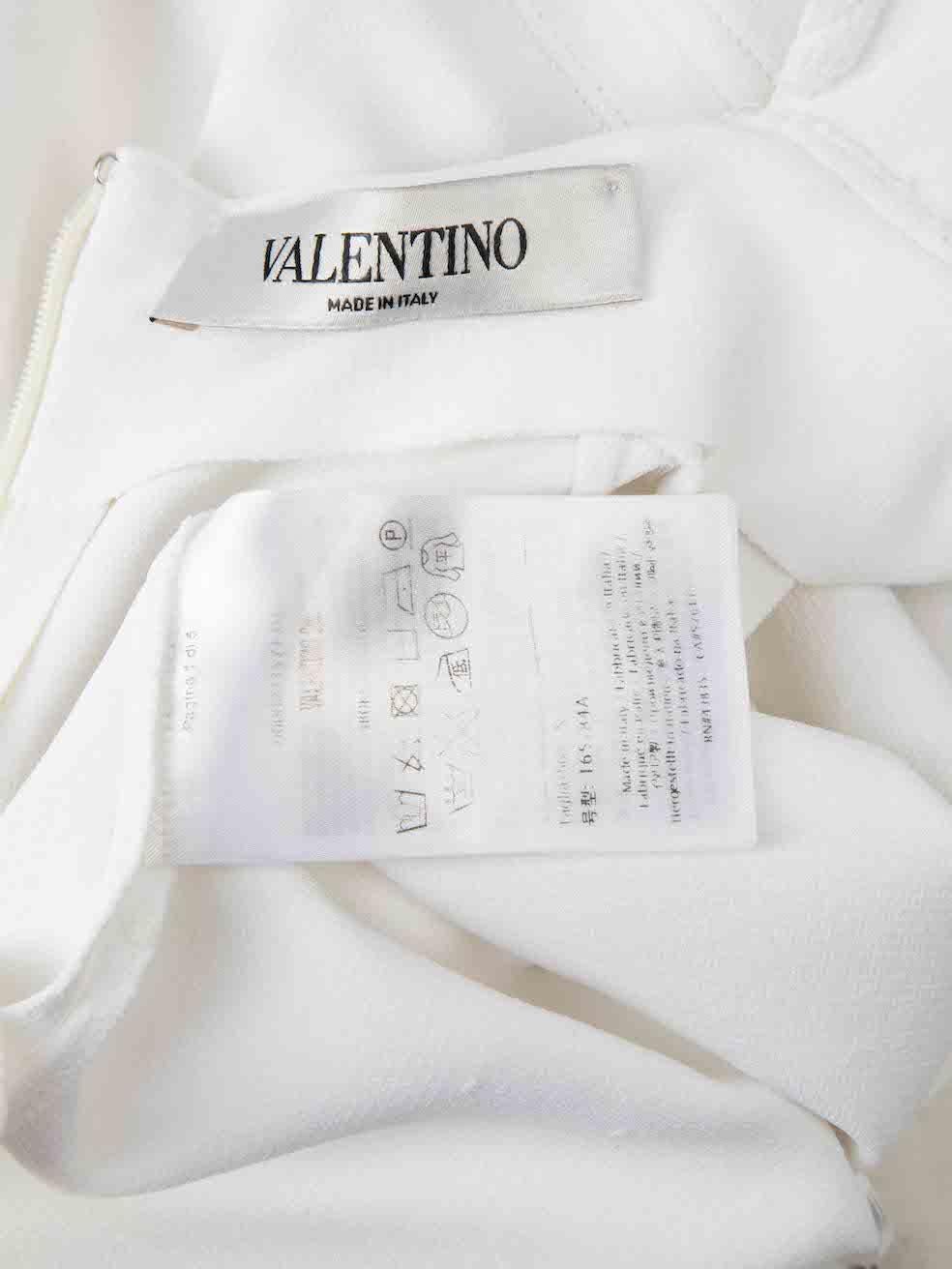 Valentino Women's White Ruffle Short Sleeve Playsuit 5
