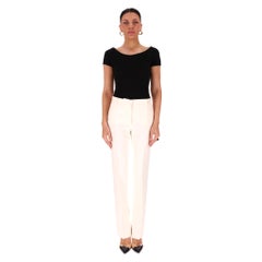 Valentino Wool & Silk Blend Straight-Leg Trousers