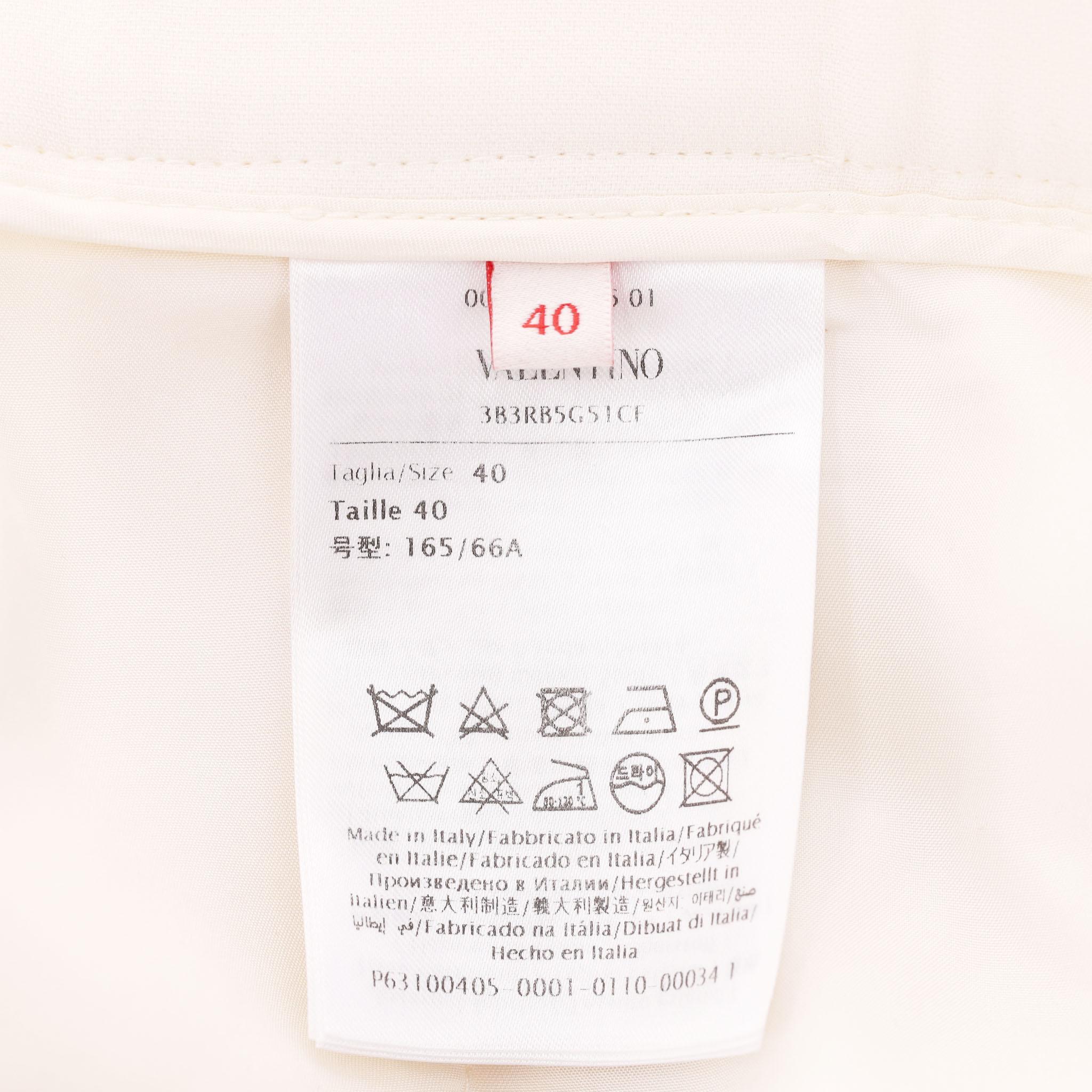 Valentino - Pantalon droit en laine et soie mélangées en vente 2