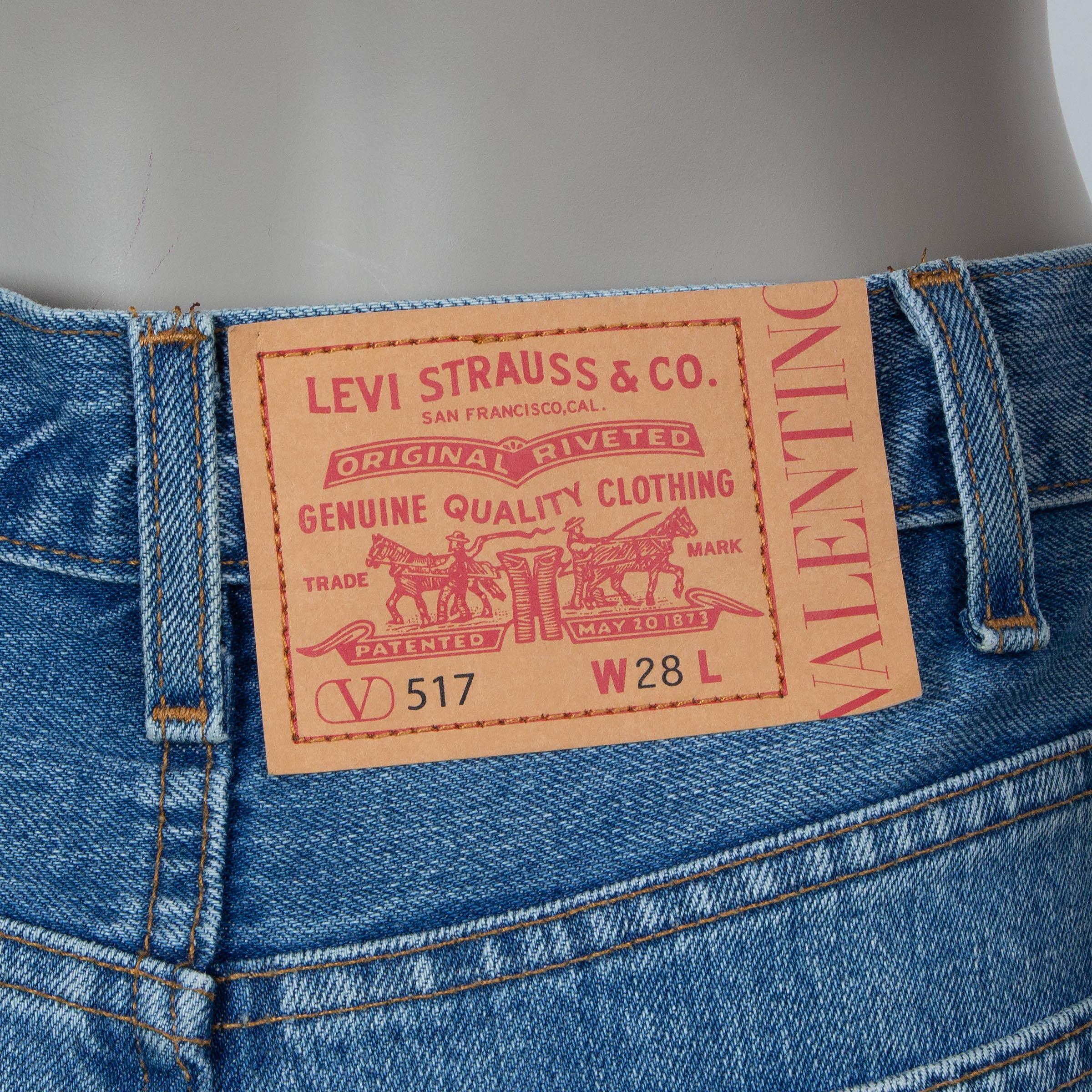 Donna Valentino x LEWIS blue 1969 RE-EDITION Pantaloni di jeans 28 XS in vendita