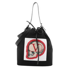 Valentino x Undercover Bucket Bag Printed Nylon