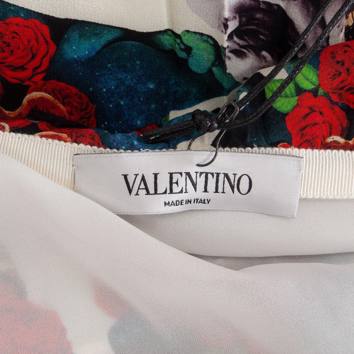 VALENTINO x UNDERCOVER LOVERS red Printed silk Midi Skirt M For Sale 1