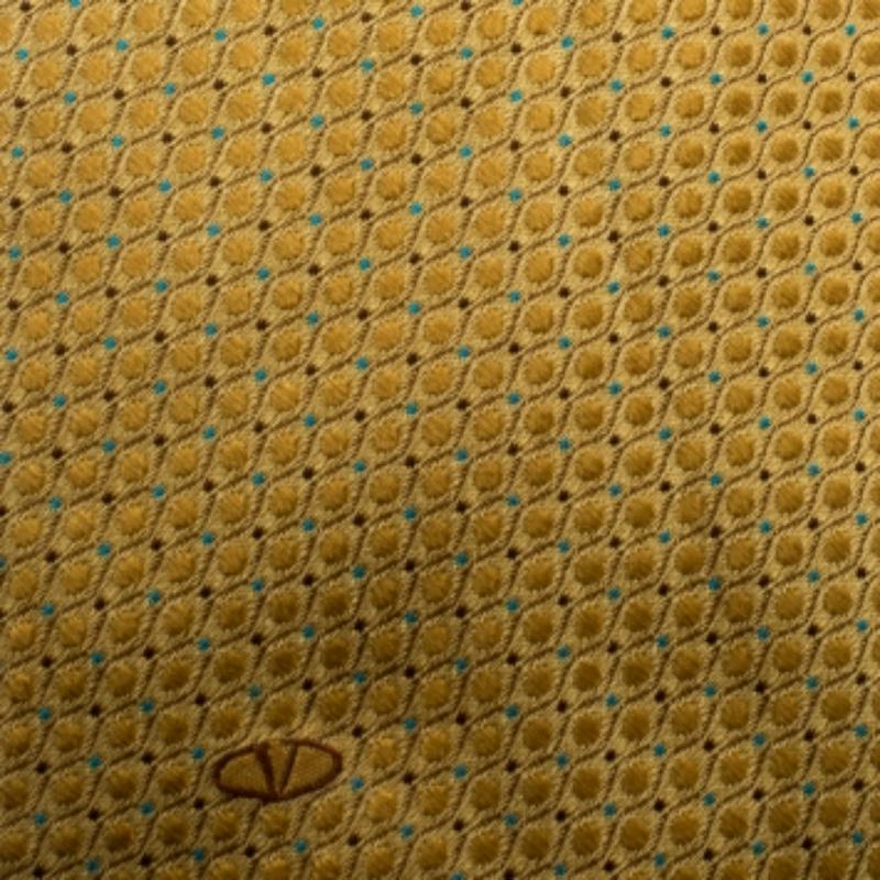 De los hombres Valentino Corbata de Jacquard de Seda con Estampado de Puntos Amarillos en venta