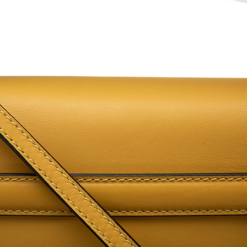 Valentino Yellow Leather My Rockstud Top Handle Bag 1