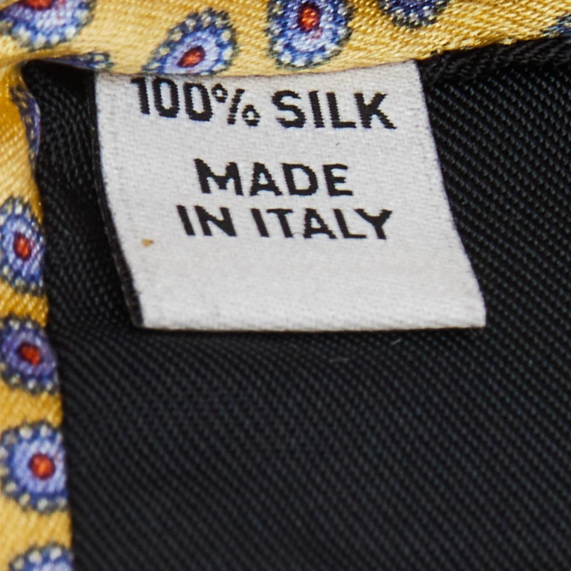 Men's Valentino Yellow Printed Silk Tie