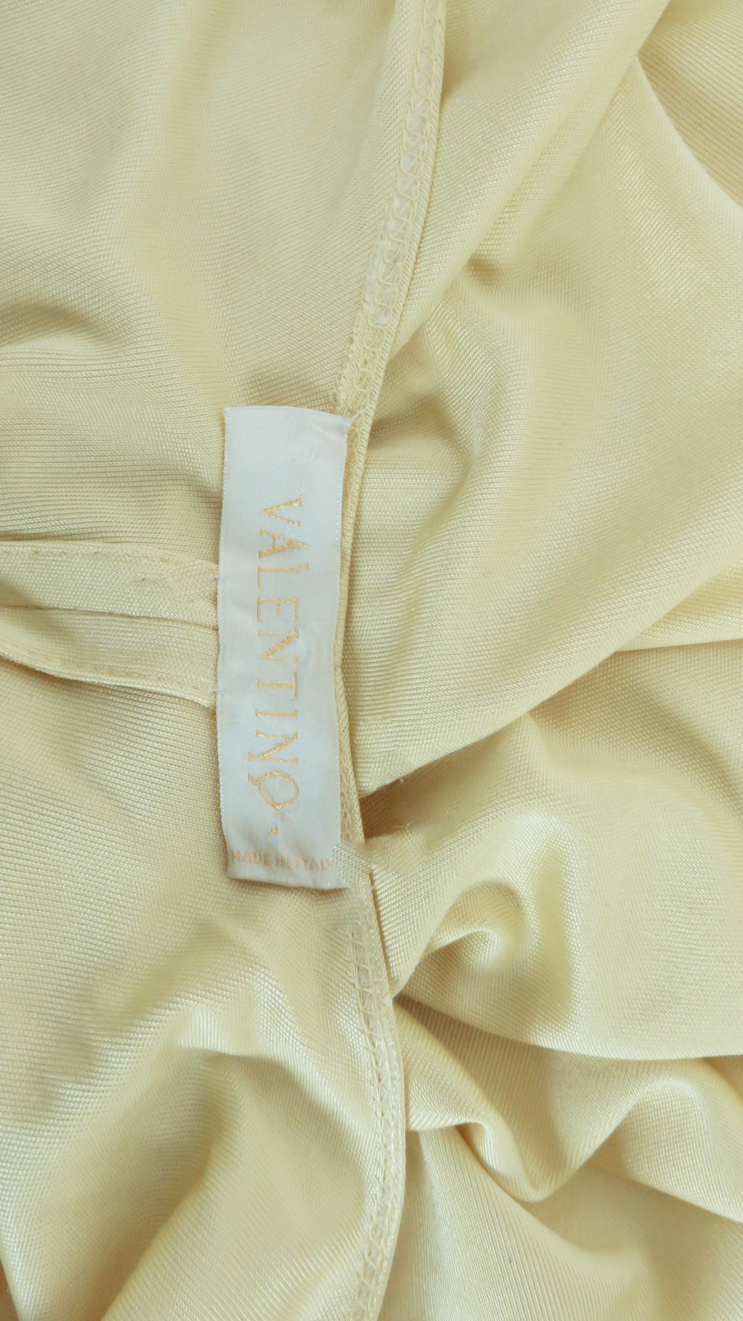 Valentino Yellow Silk Dress  For Sale 7