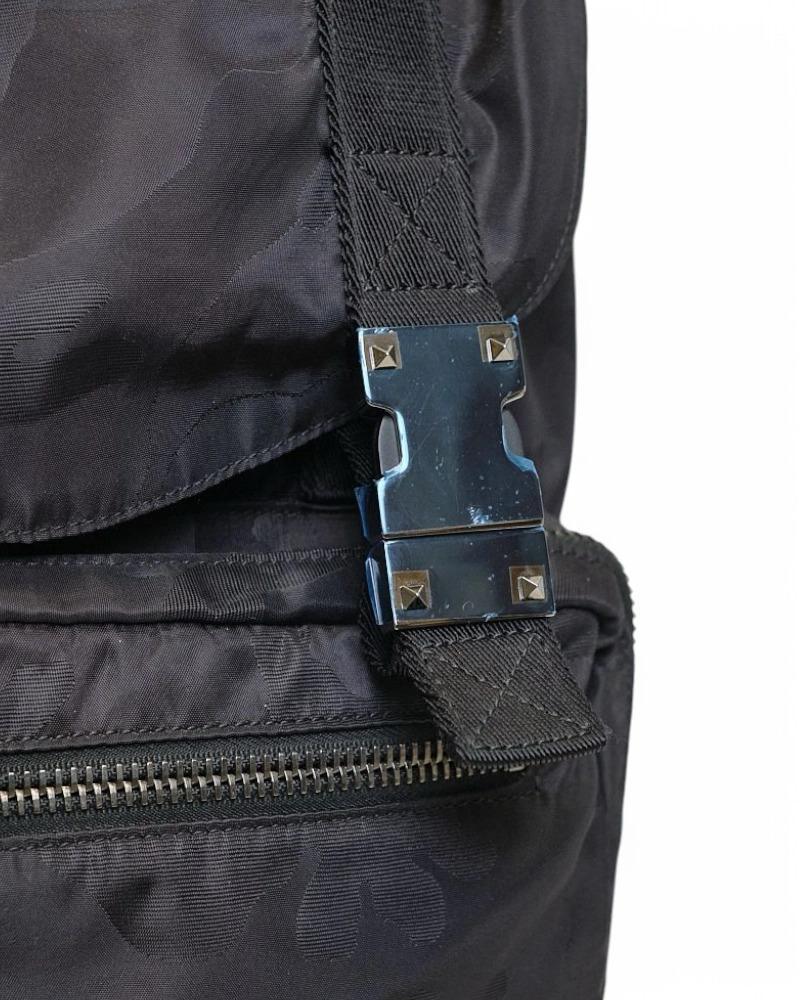 Valentino Backpack Camouflage Nylon Black For Sale 9
