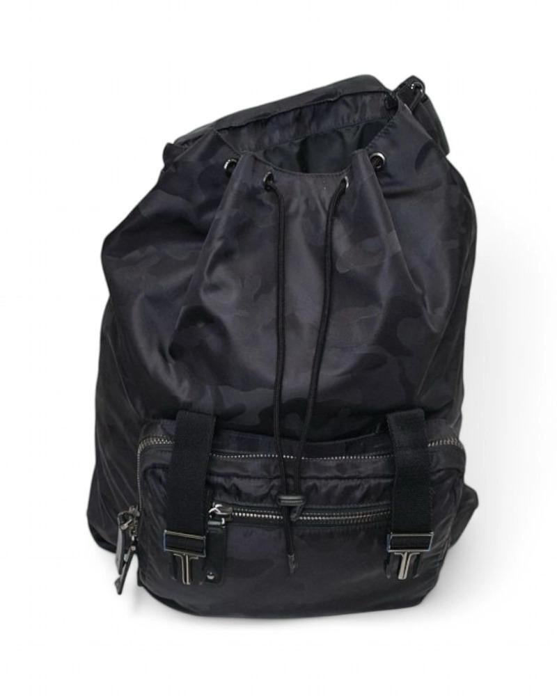 Valentino Backpack Camouflage Nylon Black For Sale 3