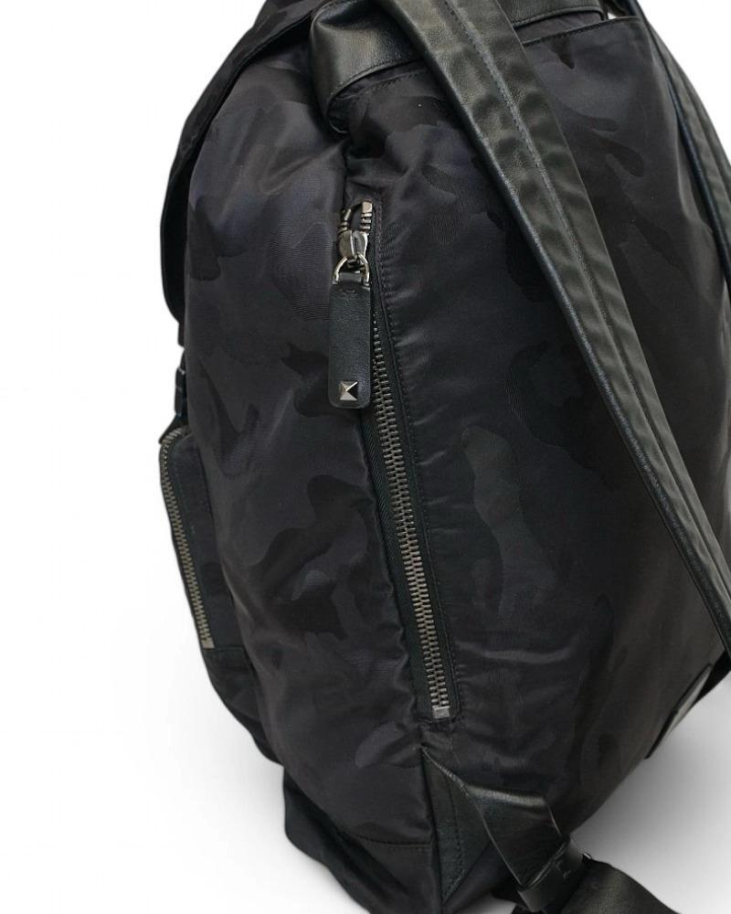 Valentino Backpack Camouflage Nylon Black For Sale 5
