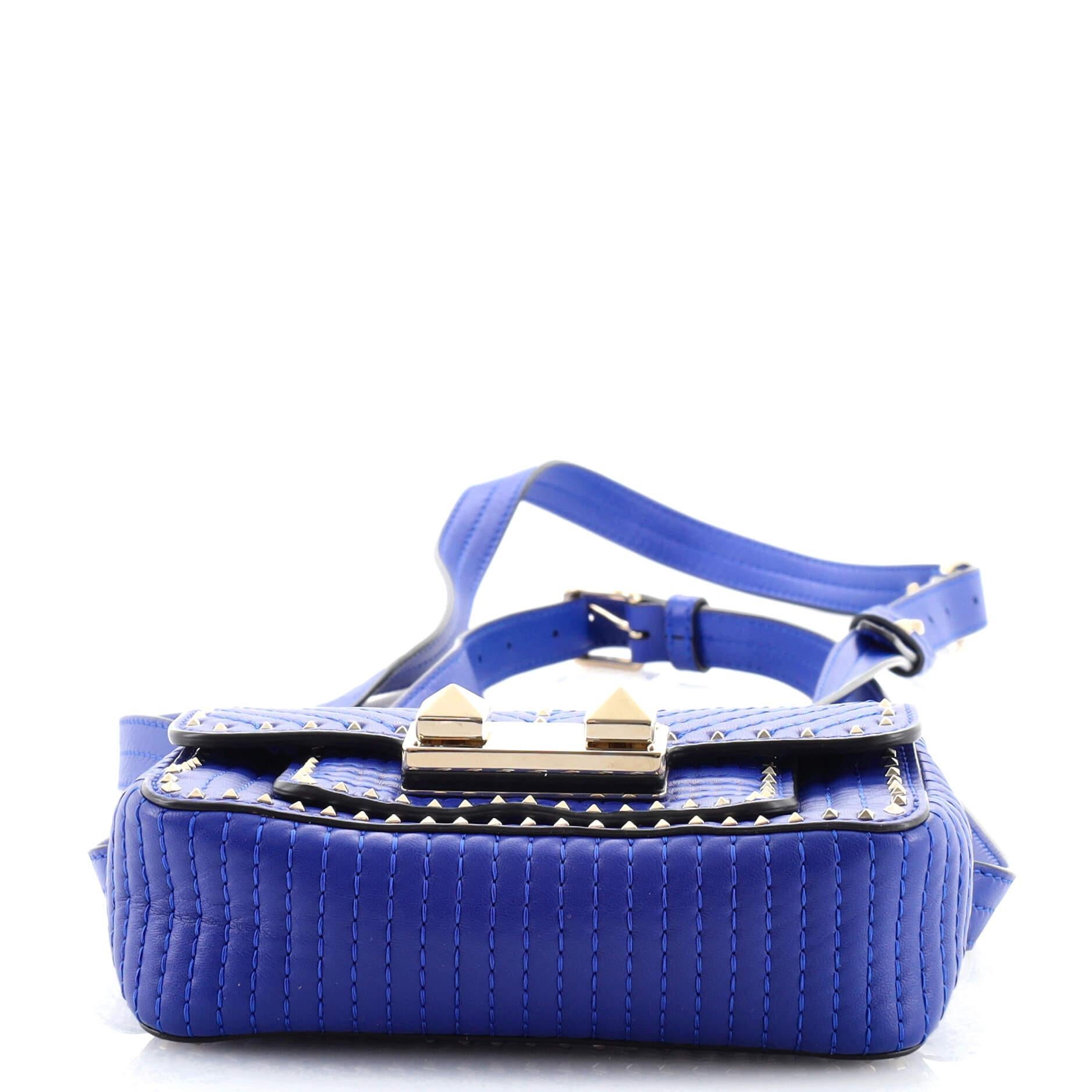 Valentino Ziggy Stud Convertible Bag Quilted Leather Mini In Good Condition In NY, NY