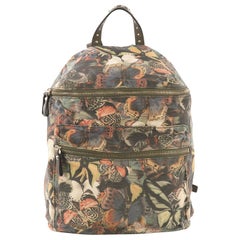 Valentino Zip Around Backpack Camubutterfly Printed Canvas Large