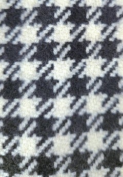 Valentino Bow&RibbonAppliques CutWorkHoundstoothWool B&W Cropped Jacket, 1980s