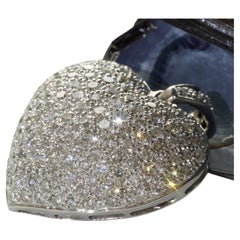 Valentins Herz Liebe Forever Anhänger 5 ct Brilliants W/ SI massive Fassung 13 gr.