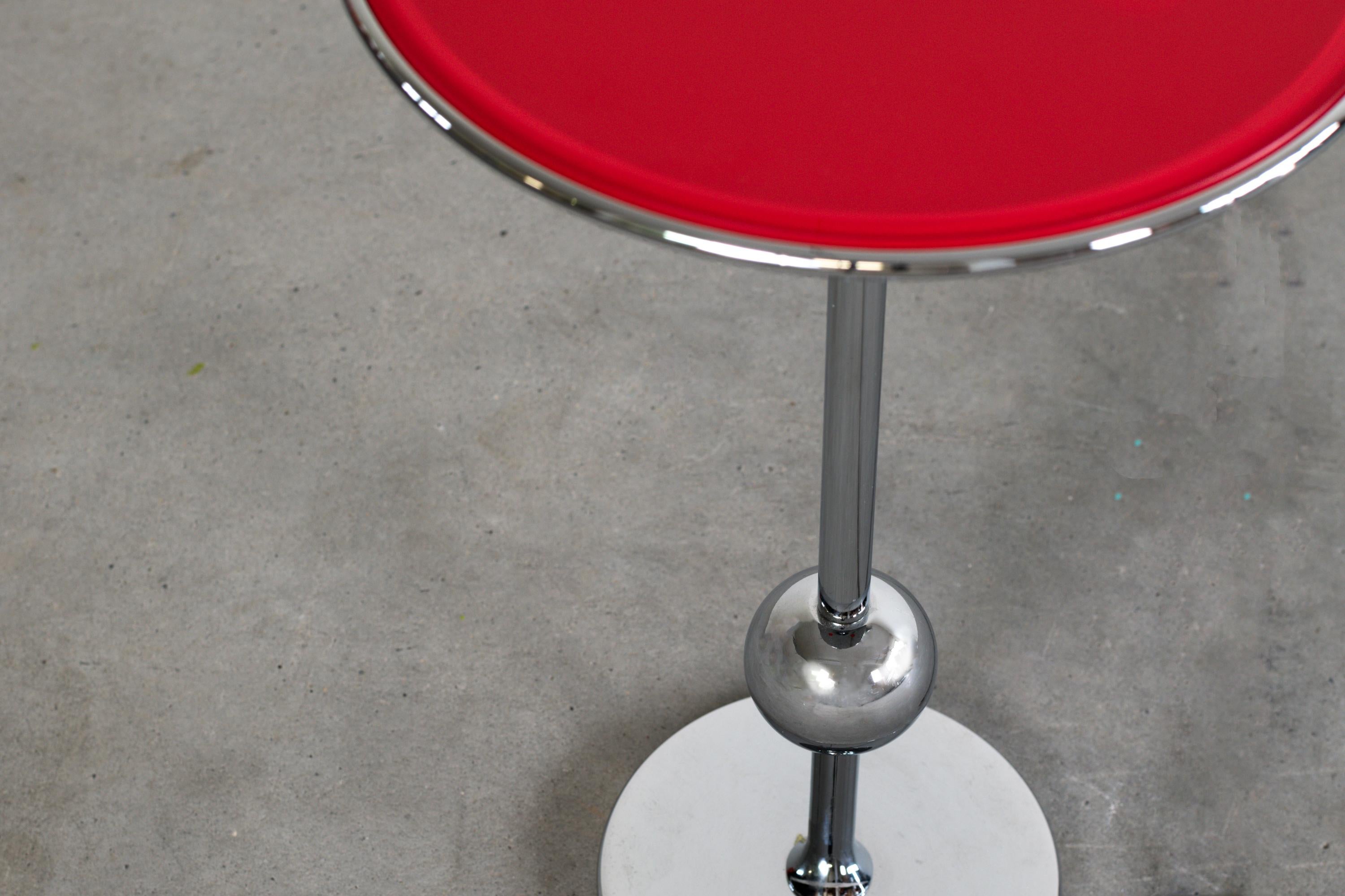 Painted Valeria Borsani Service Table from ABV Series for Tecno 1991 in Metal and Glass