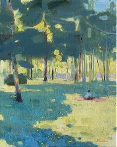 Dandelion Season - 21st Century Impressionist Summer Oil Landscape Painting