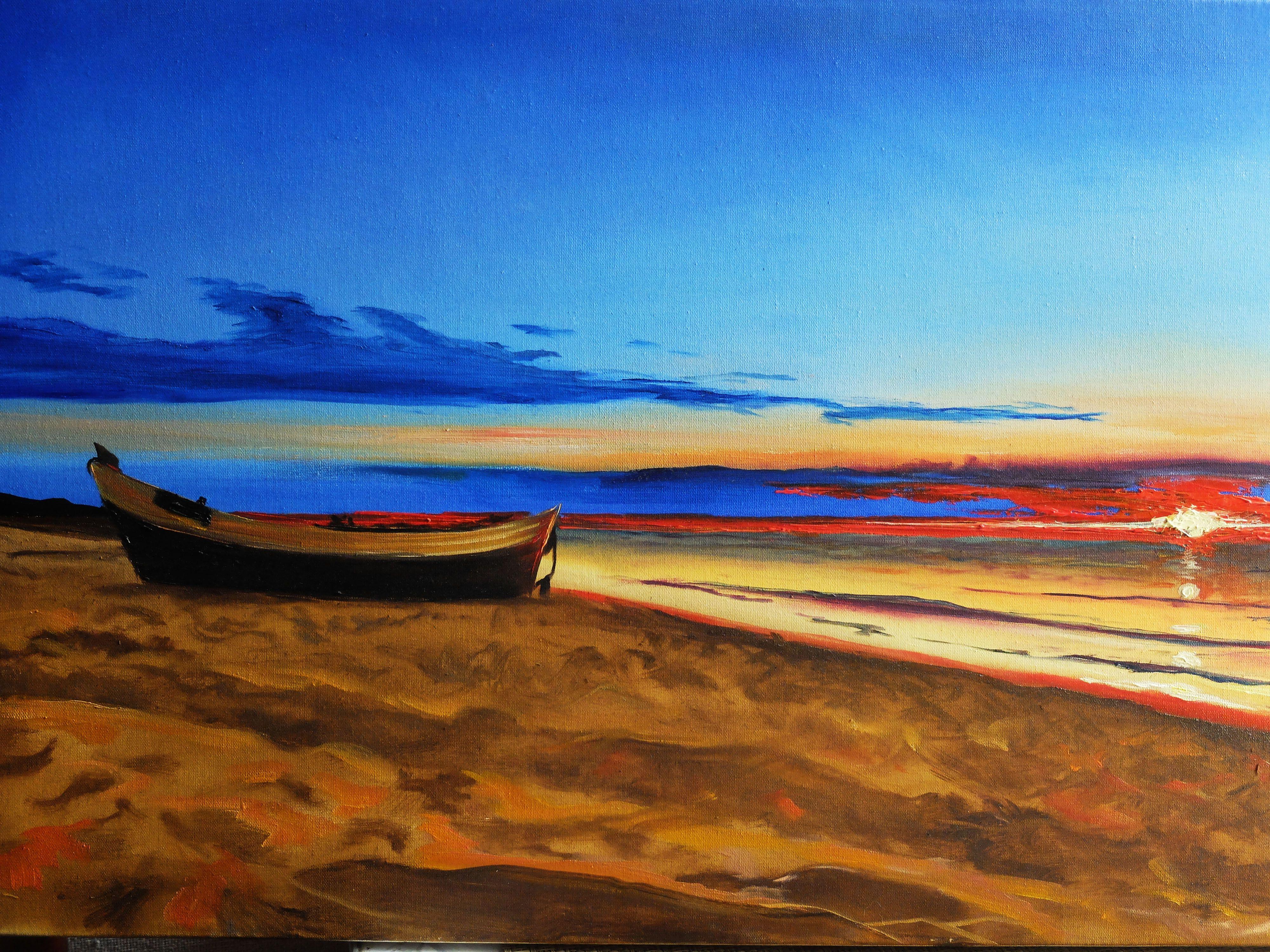 August, Gemälde, Öl auf Leinwand (Realismus), Painting, von Valeria Radzievska