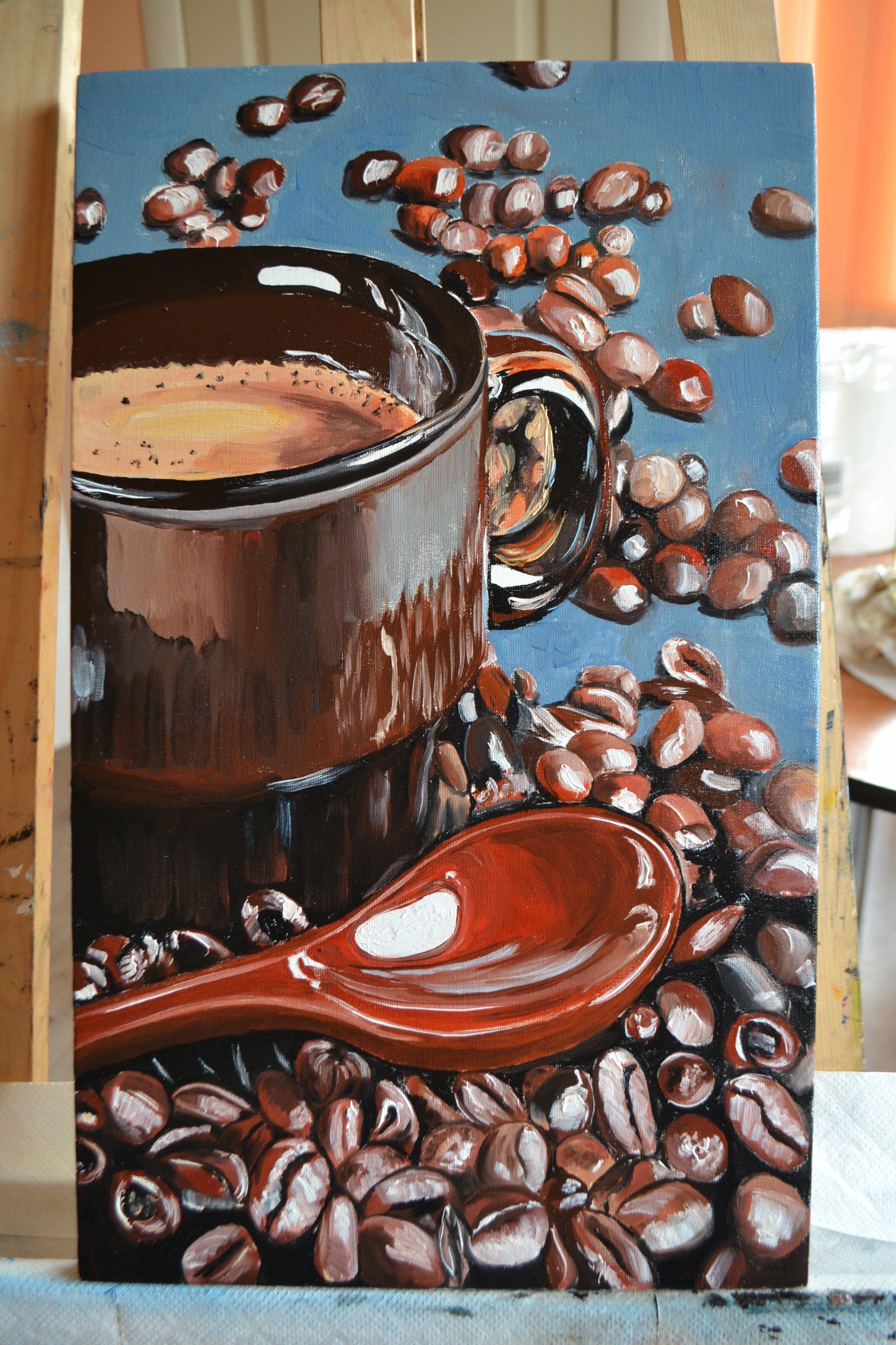coffee beans painting