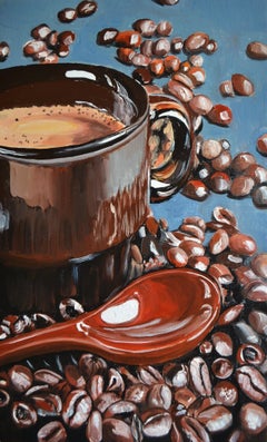Coffee Taste, Painting, Oil on Canvas