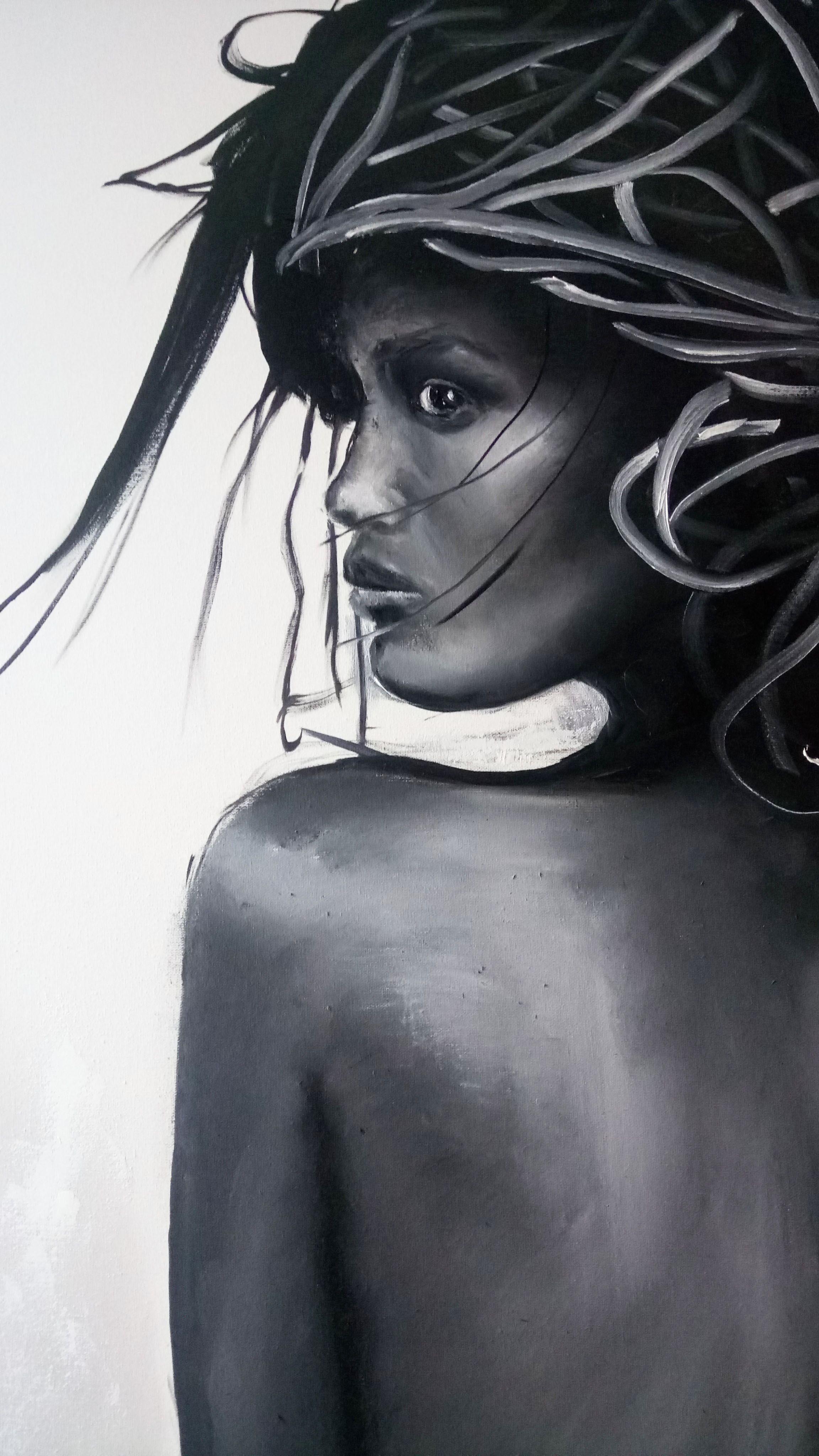 Liya: Frei und Wild, Gemälde, Öl auf Leinwand (Realismus), Painting, von Valeria Radzievska