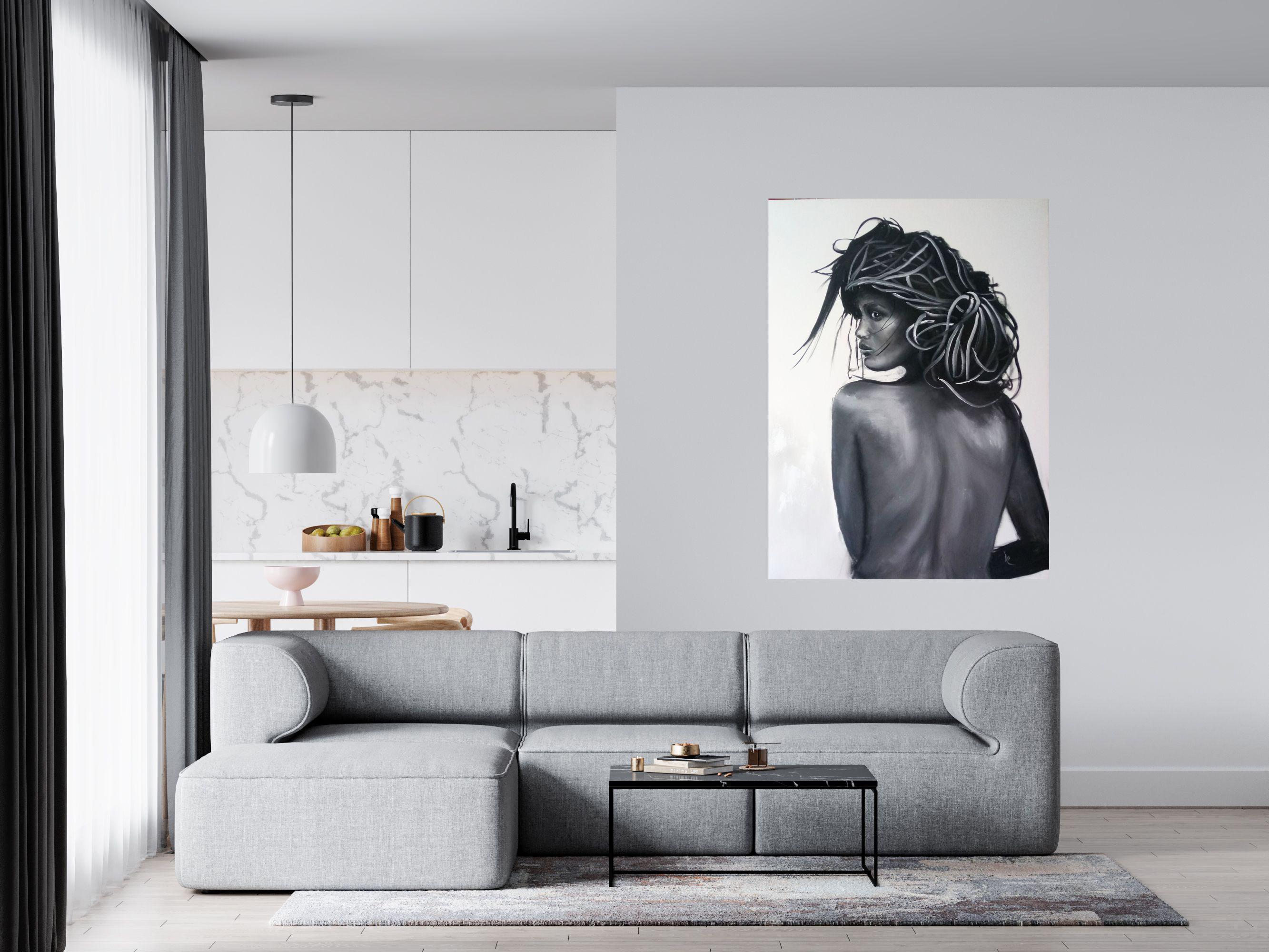 Liya: Frei und Wild, Gemälde, Öl auf Leinwand im Angebot 1