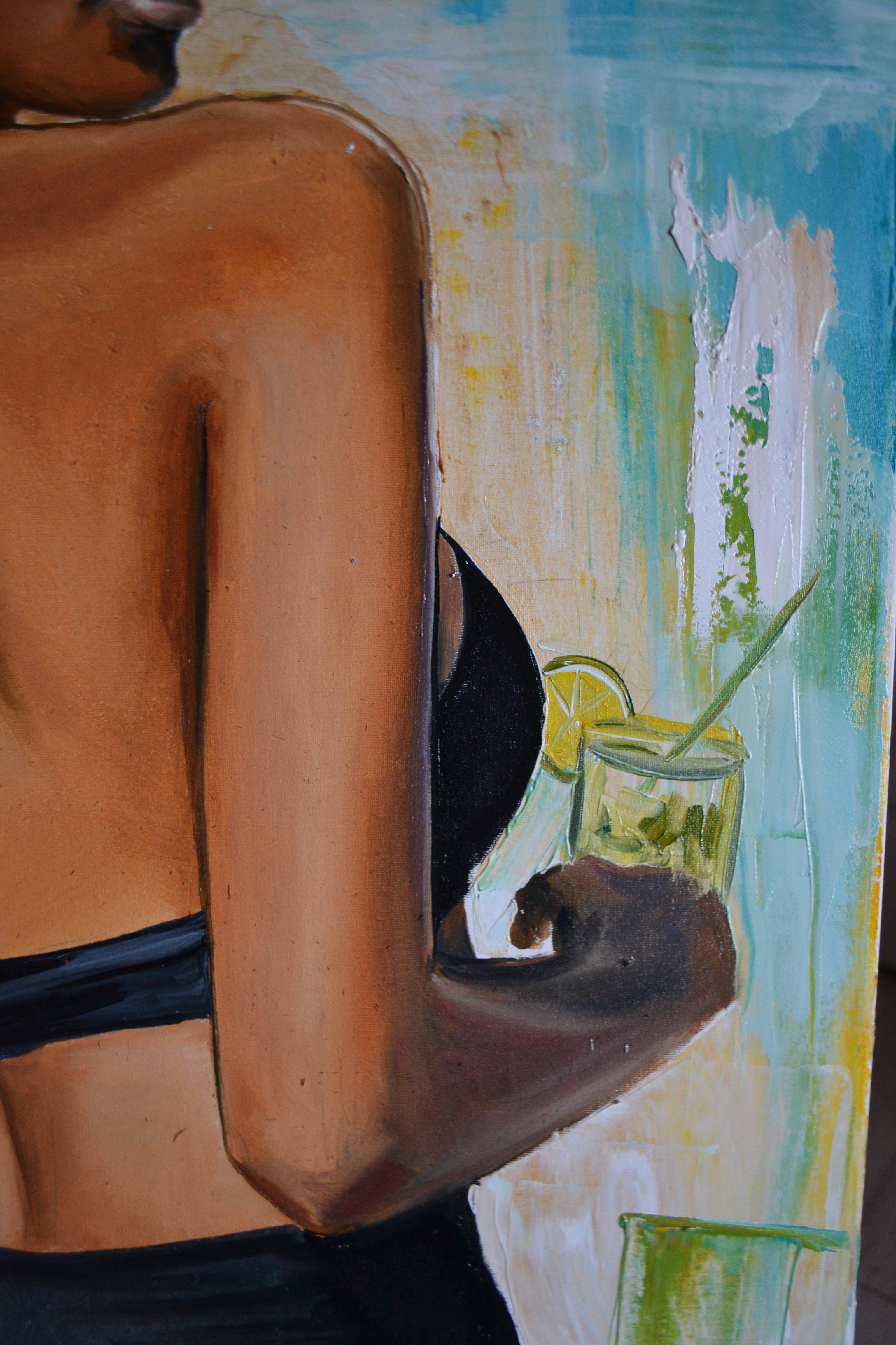 Mojito, Painting, Oil on Canvas For Sale 3