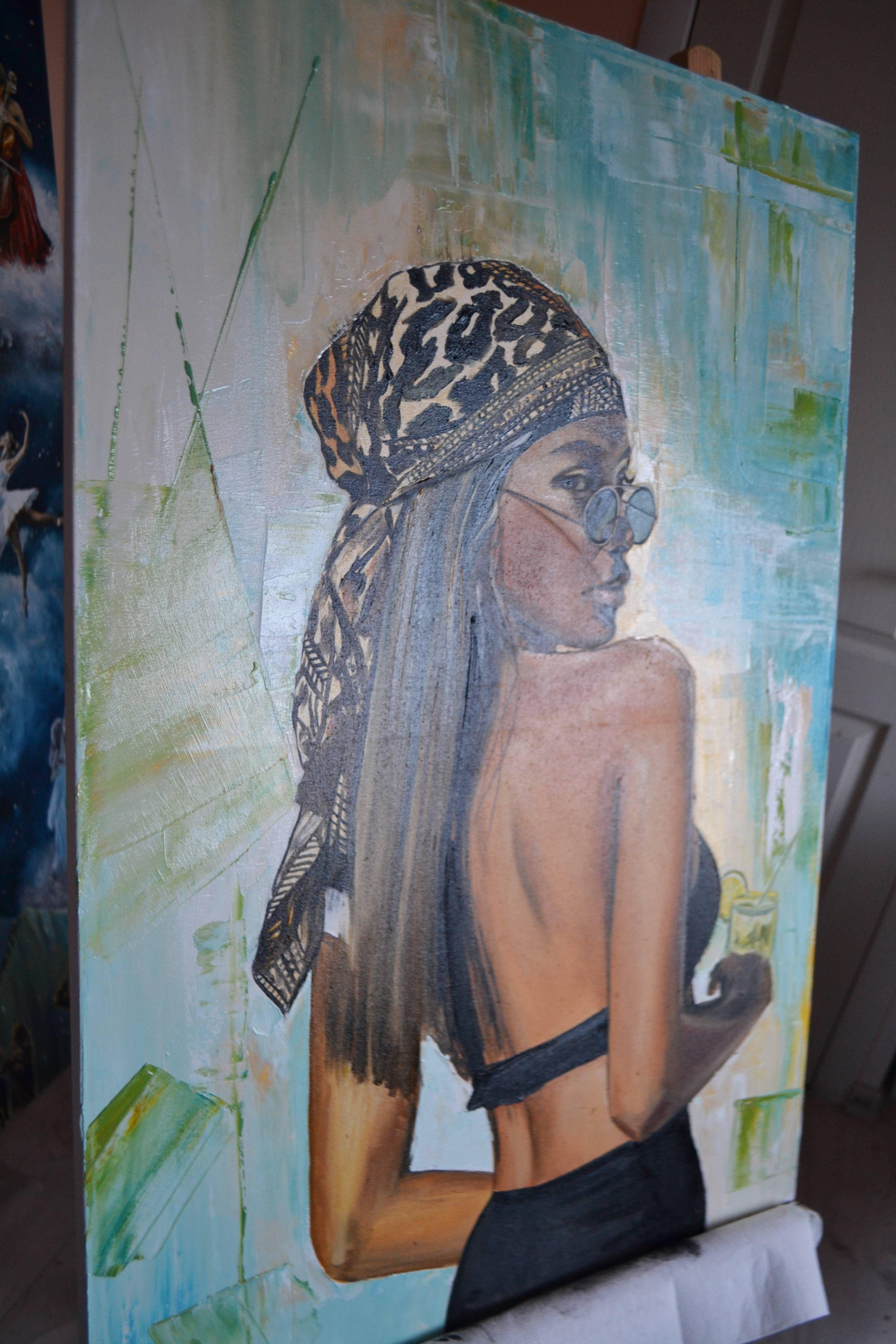 Mojito, Painting, Oil on Canvas For Sale 4