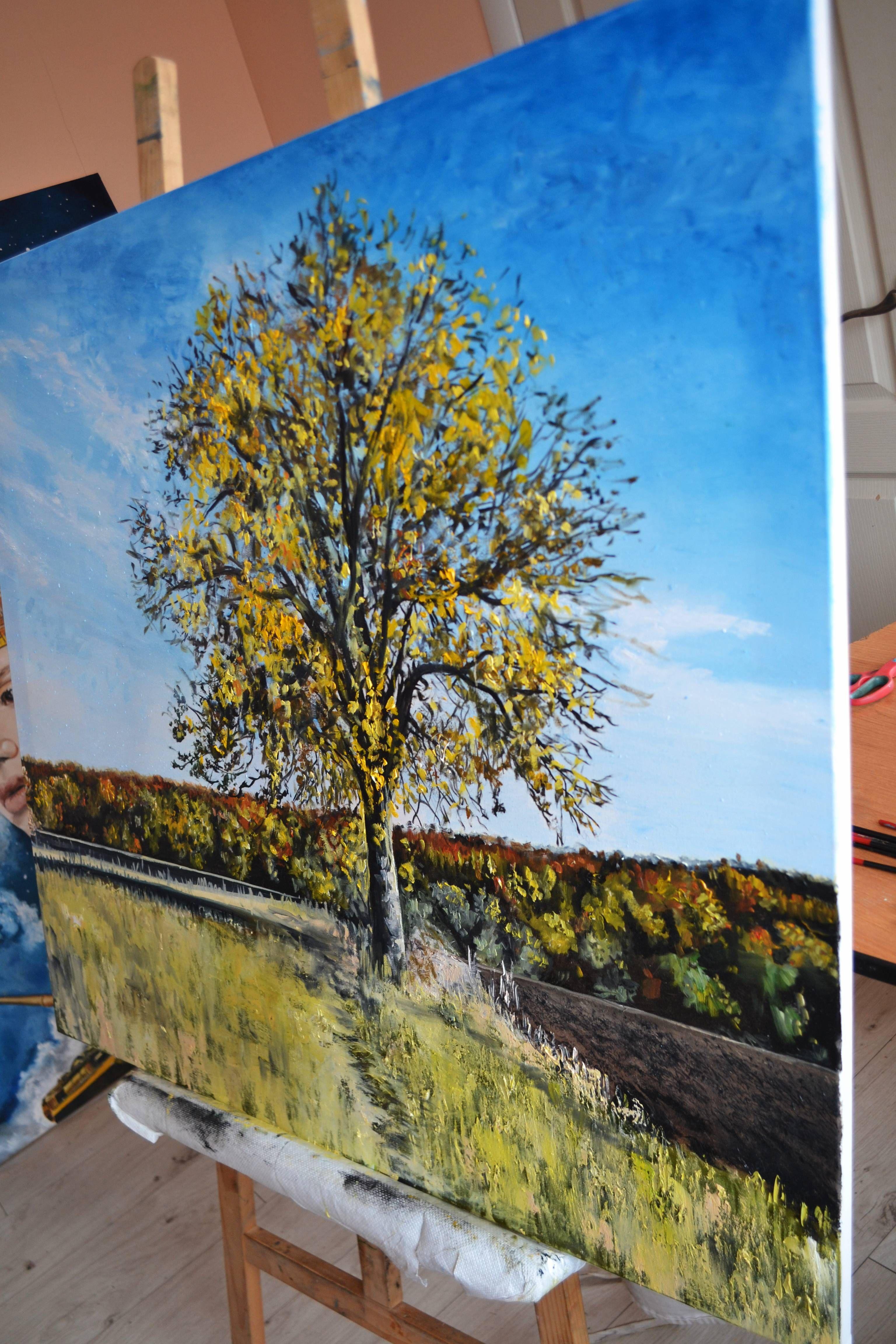 Mother Tree, Painting, Oil on Canvas For Sale 2