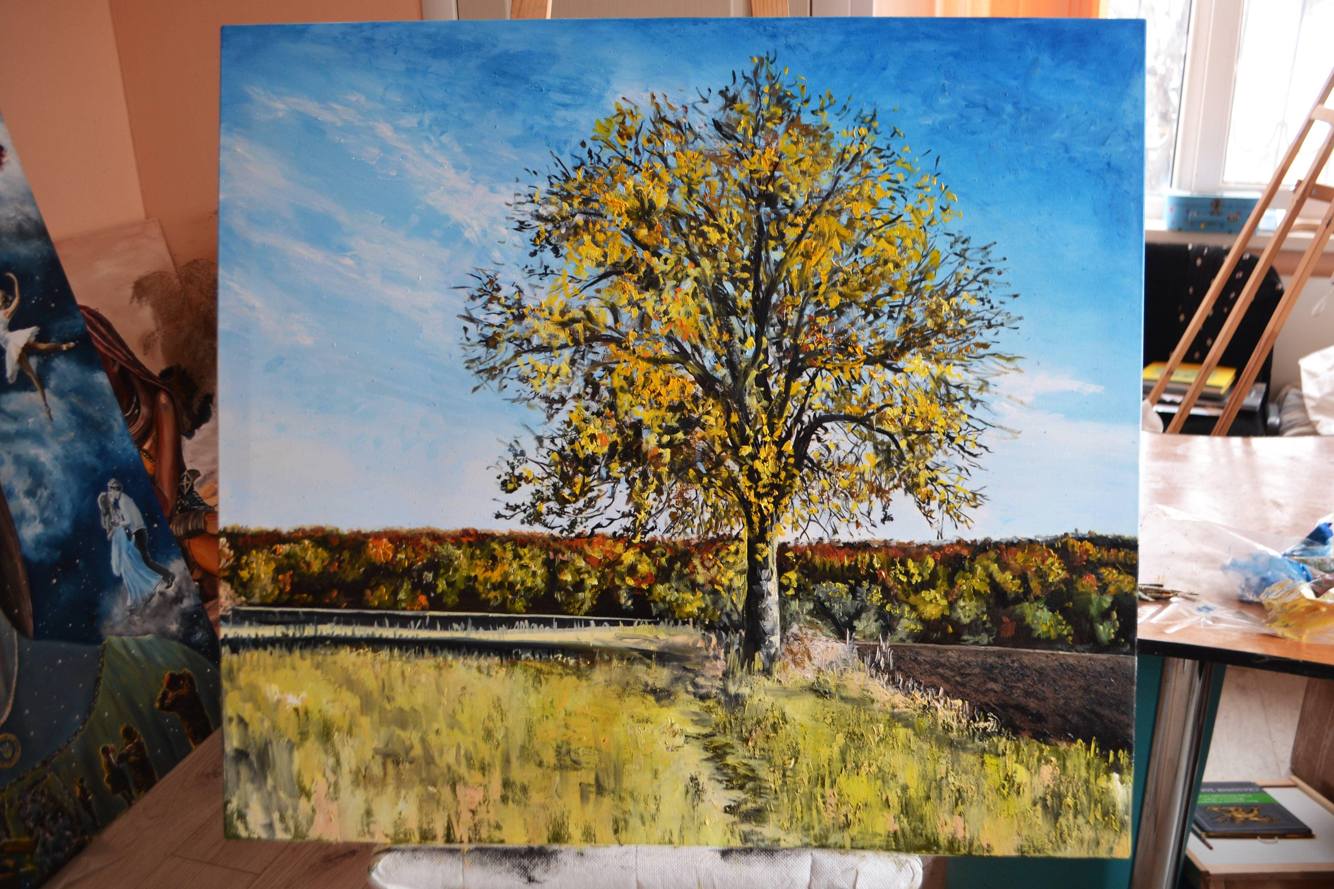 Mother Tree, Painting, Oil on Canvas For Sale 4