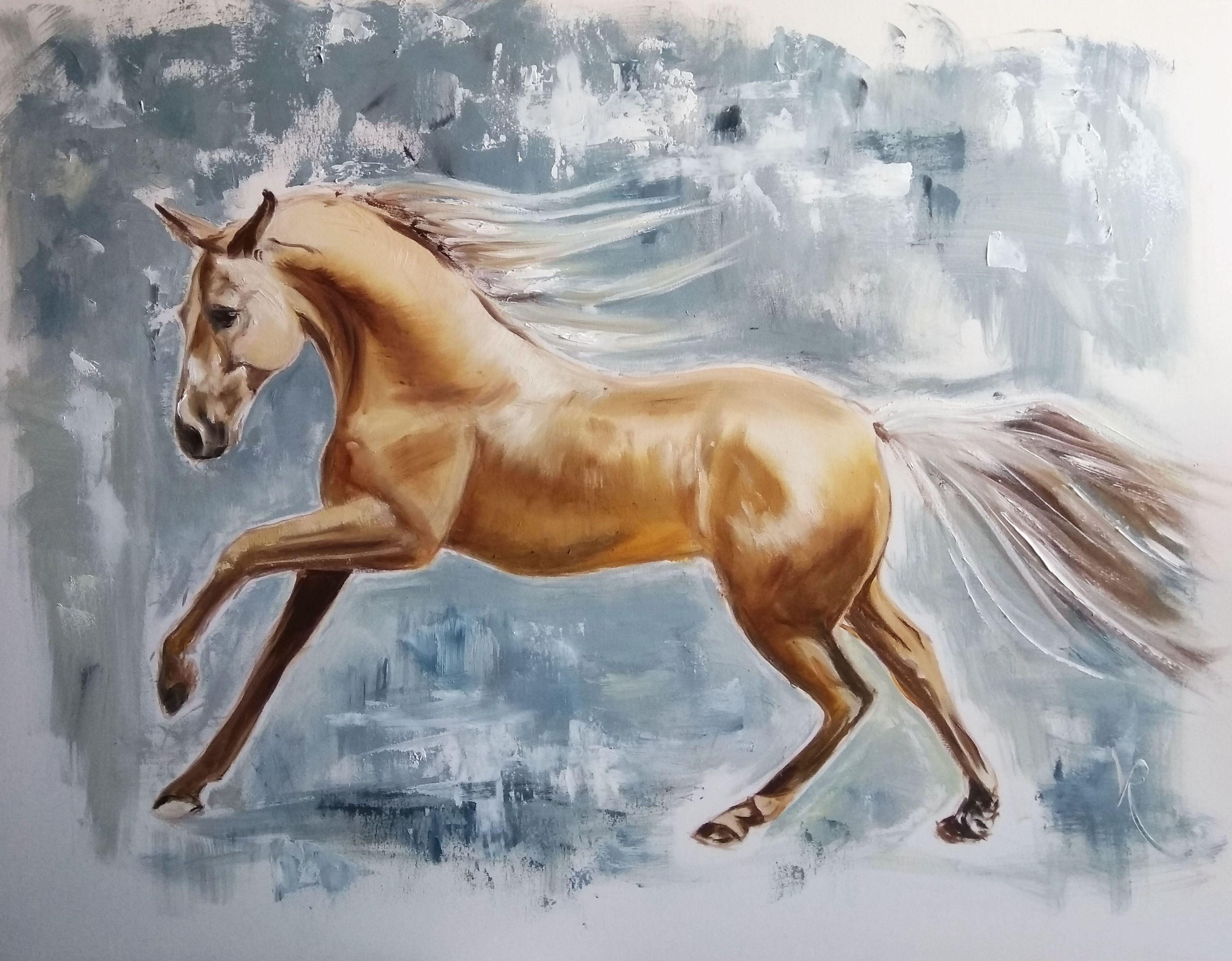 Bewegung des Lichts, Gemälde, Öl auf Leinwand – Painting von Valeria Radzievska
