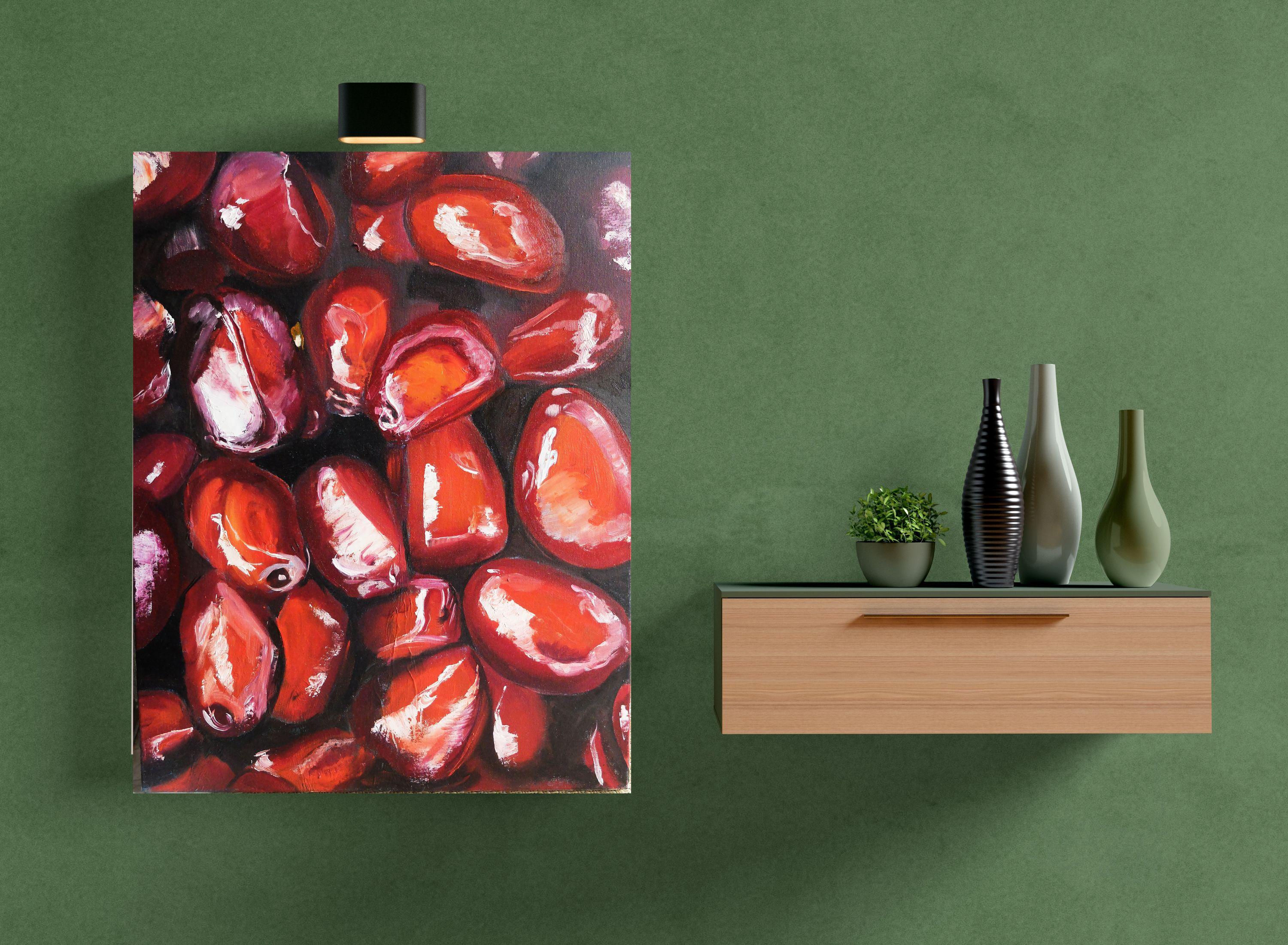 Pomegranate, Painting, Oil on Canvas For Sale 3
