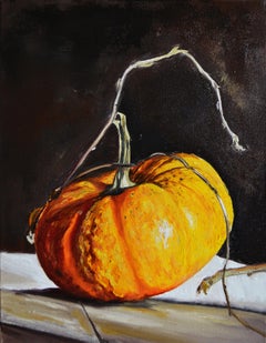 Pretty Pumpkin, Painting, Oil on Canvas