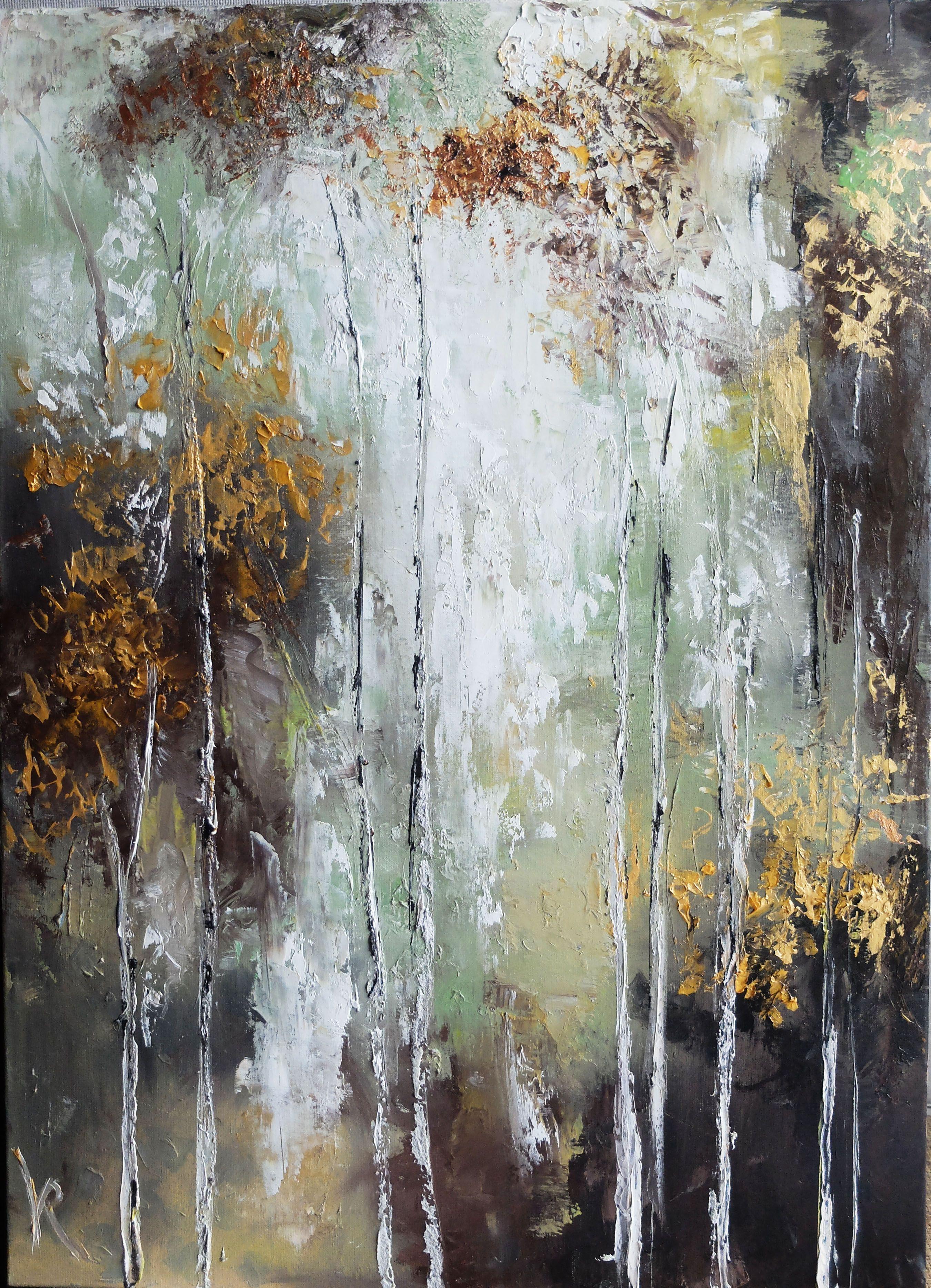 Abstract Painting di Valeria Radzievska - Settembre, Pittura, Olio su tela