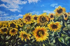 Sunflowers, Painting, Oil on Canvas