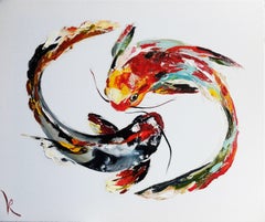Two Fishes, Painting, Oil on Canvas