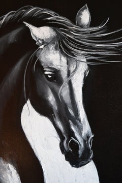 White Horse: Illumination, Painting, Oil on Canvas