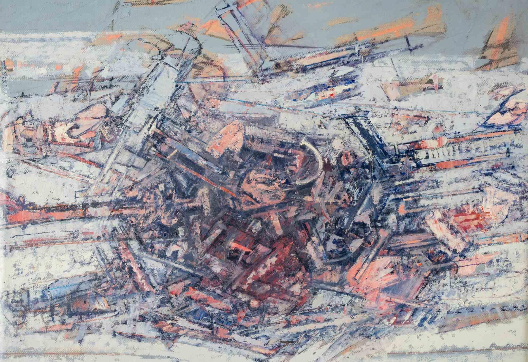 Abstract Composition - Mixed Media by Valeriano Ciai - 1960s For Sale 1