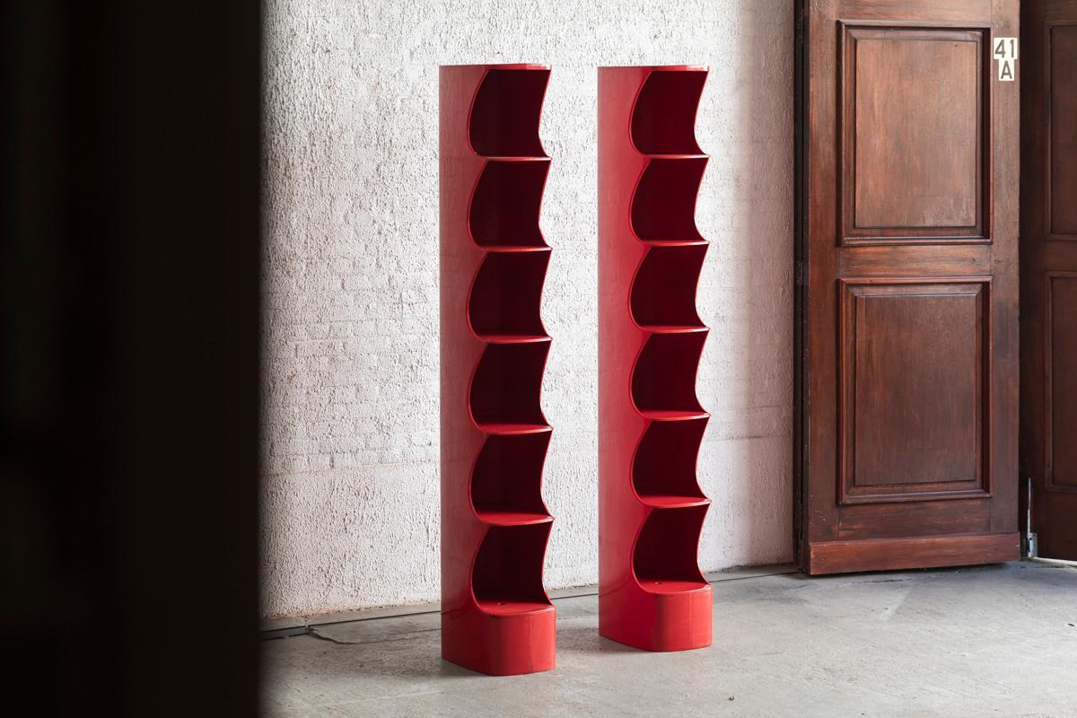 Space Age Valeric Doubroucinskis Shelving Unit ‘Totum’ for Rodier, France, 1970s
