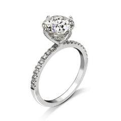 Valerie 3 Carat Round Cut H Color Vs2 Clarity Diamond Ring '3.41 Carat'