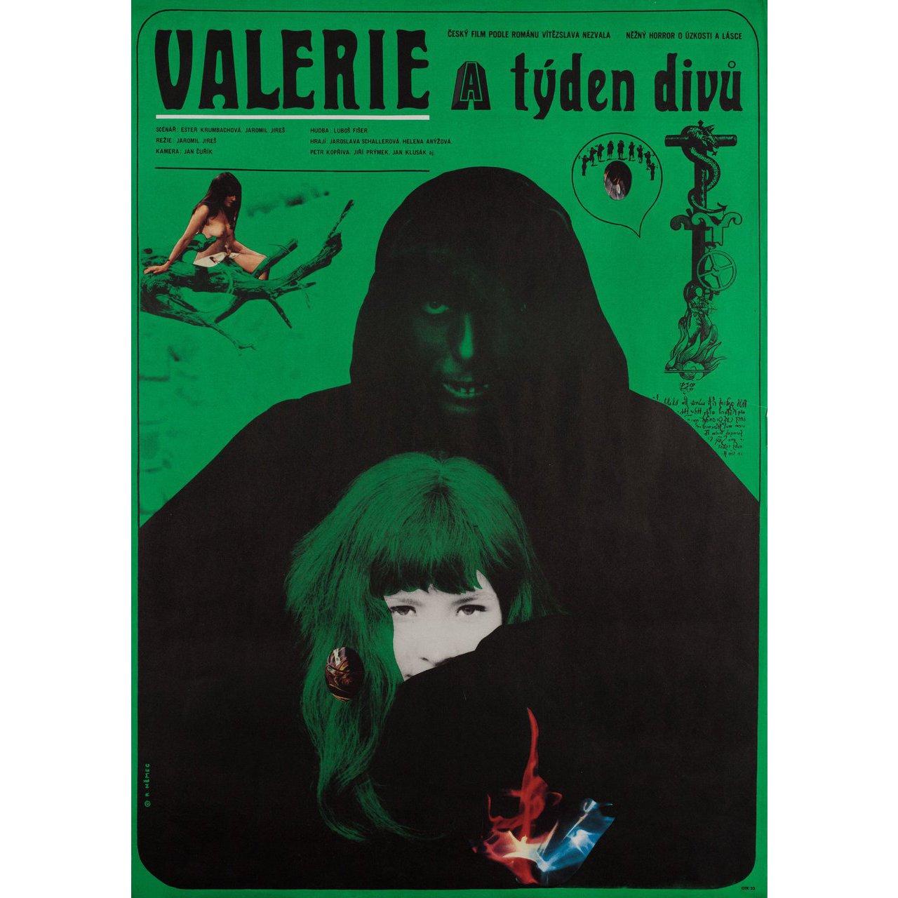 Original 1970 Czech A1 poster by Rudolph Nemec for the film Valerie and Her Week of Wonders (Valerie a tyden divu) directed by Jaromil Jires with Jaroslava Schallerova / Helena Anyzova / Petr Kopriva / Jiri Prymek. Very Good-Fine condition, rolled.