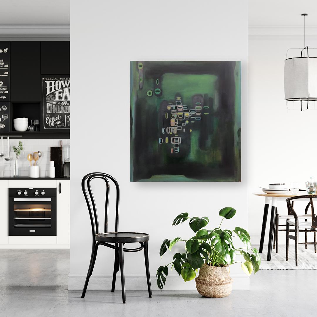 Soffitta - Abstract Painting Nero di Valerie Beller