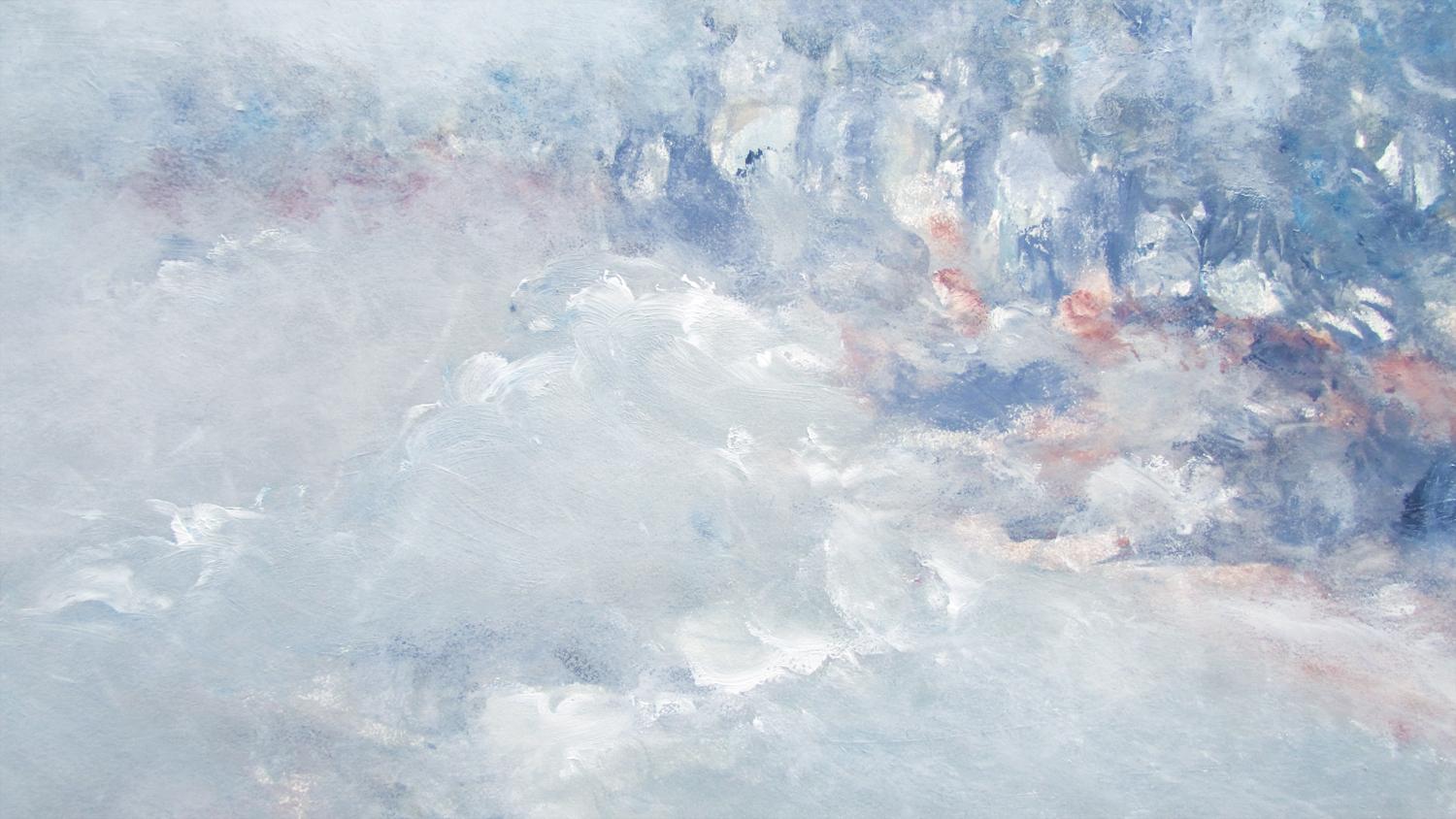 Play Misty for Me, peinture à l'huile abstraite - Abstrait Painting par Valerie Berkely