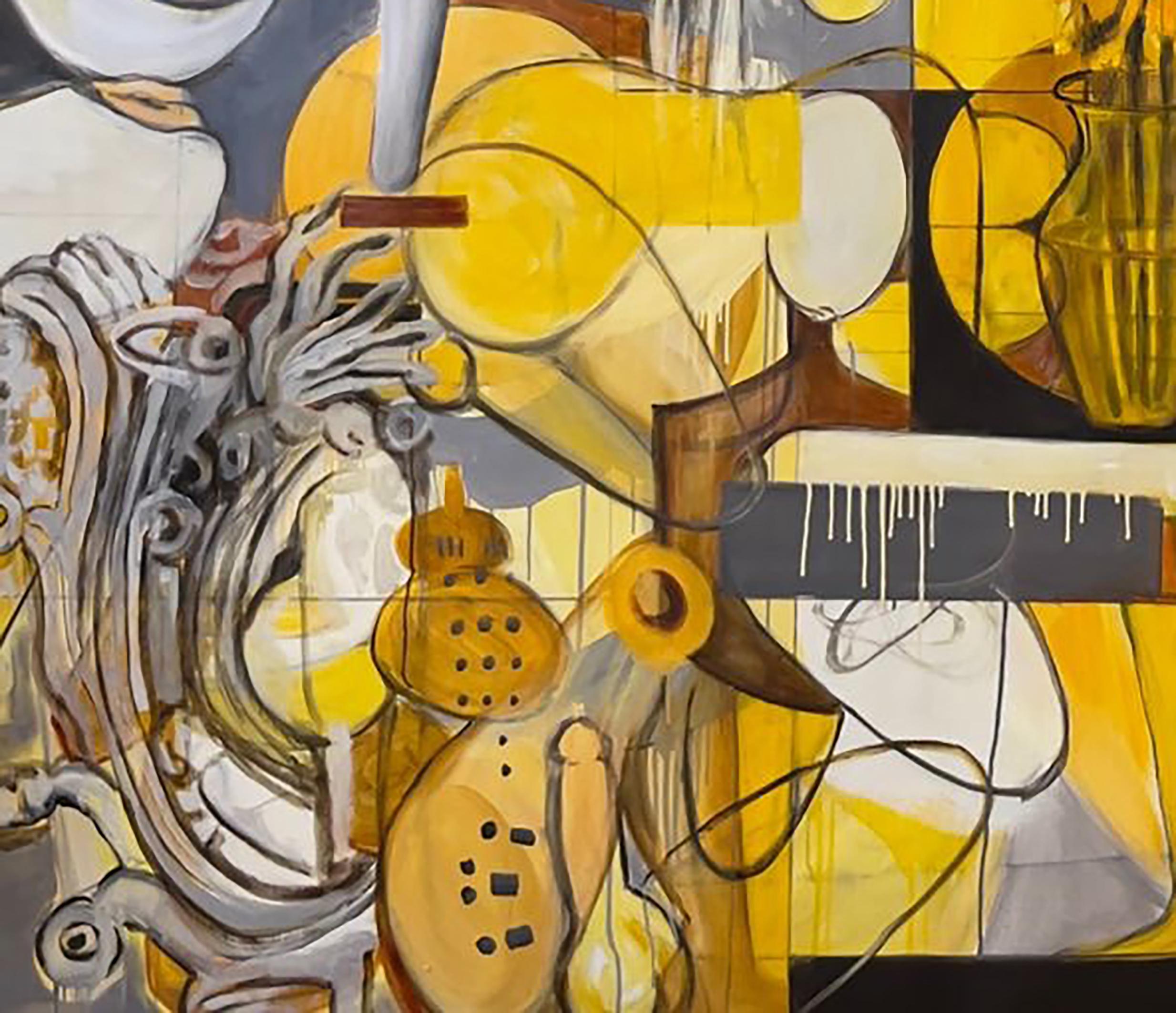 Yellow Studio - Painting by Valerie Campos