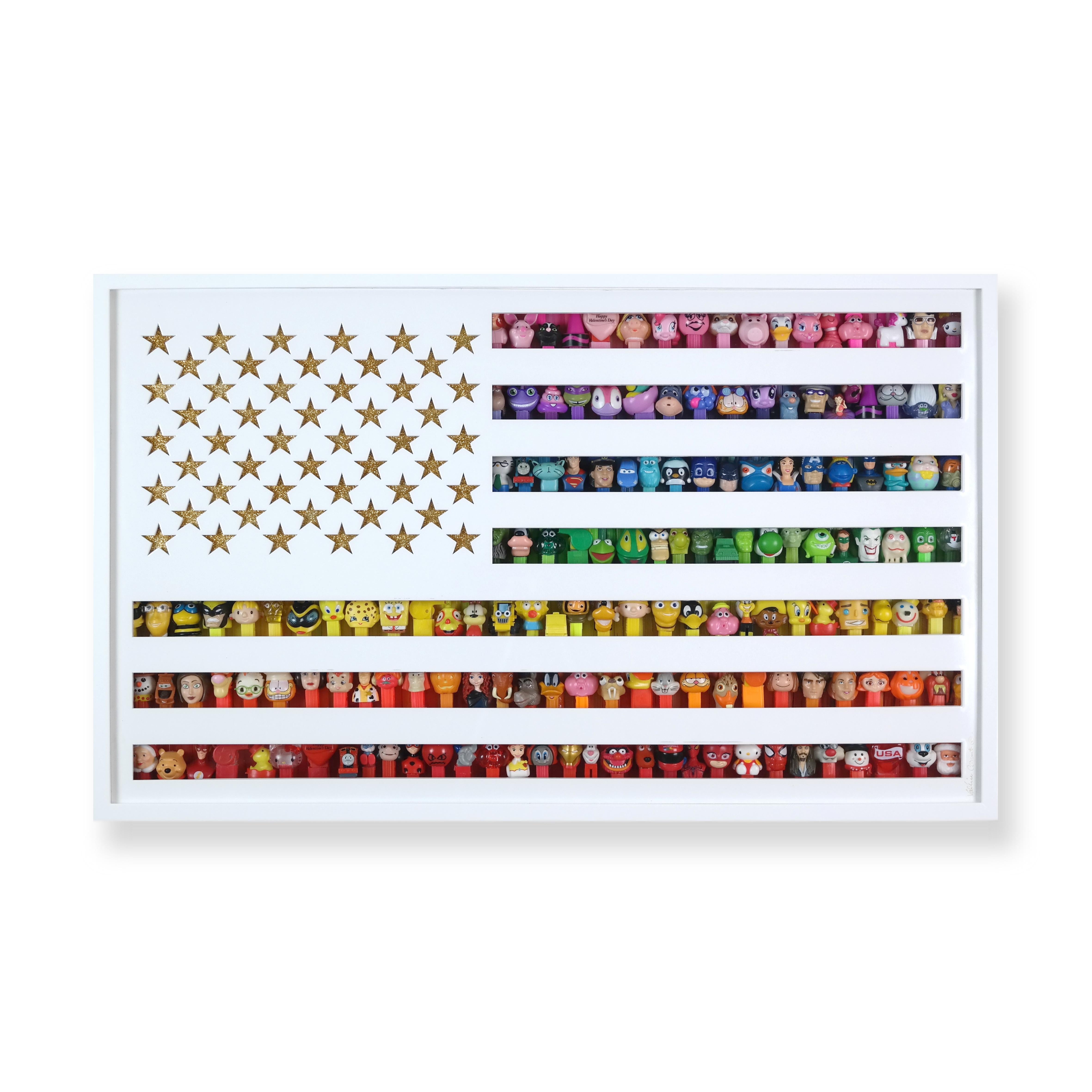America: Let's Play Over The Rainbow - limited edition pop art wall sculpture