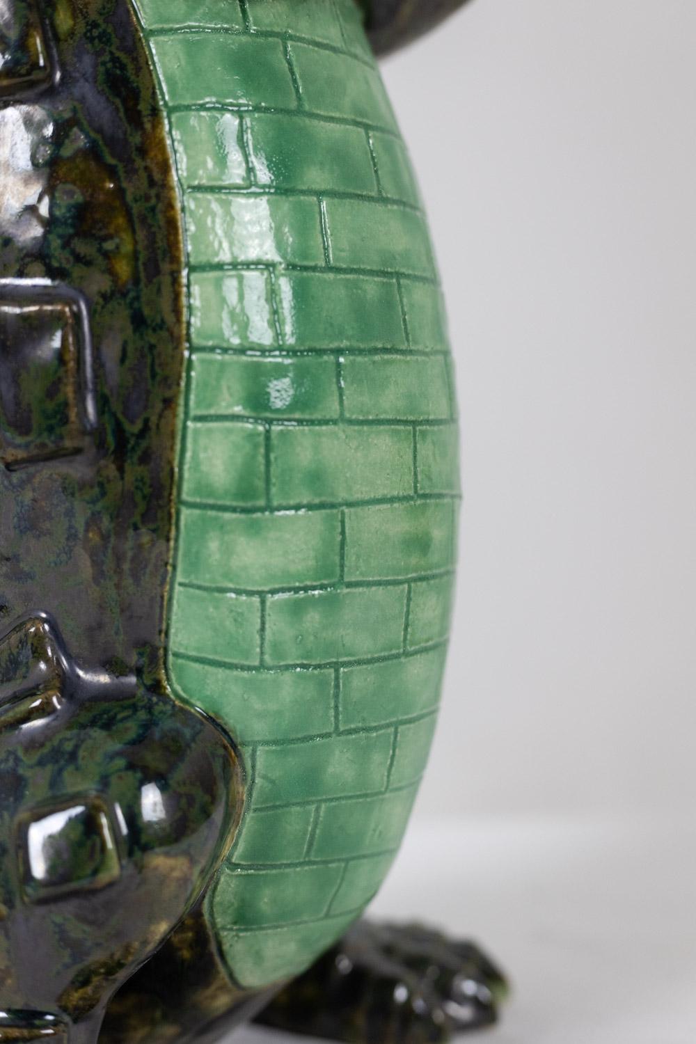 French Valerie Courtet. Crocodile carrying hippos. Contemporary. For Sale